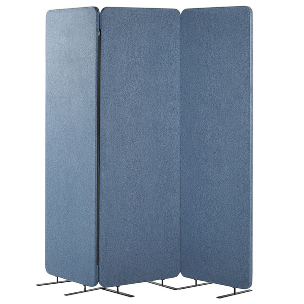 Akustik Raumteiler 3-teilig STANDI Blau 184 cm 184 cm