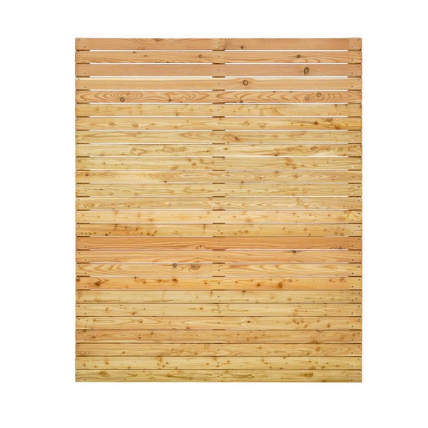 Holzzaun-Element mit horizontalen Brettern