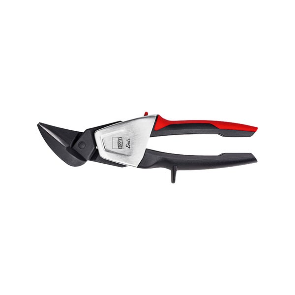 Bessey Erdi Idealschere aus Edelstahl mit ergonomischem Mehrkomponentengriff in Rot und Schwarz.