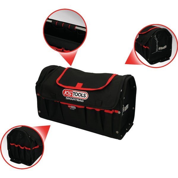 Werkzeugtasche von KS Tools mit Fächern und Tragegriff