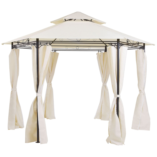 Pavillon PORTEL Metall 350 cm 350 cm Beige