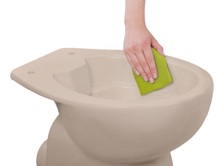 Calmwaters Stand WC spülrandlos in Beige-Bahamabeige, Tiefspüler mit Abgang waagerecht, hygienische Toilette ohne Spülrand, bodenstehendes WC aus Sanitärkeramik in Beige, 39 cm Höhe, 07AB6143
