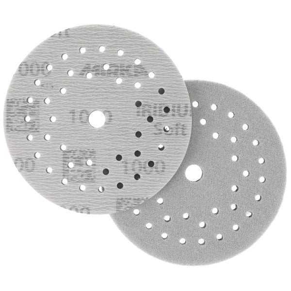 Mirka Iridium Soft Schleifscheiben Ø 125 mm / Korn P1000 / Klett Multifit / 20 Stück / schaumbasiertes Schleifmittel für präzises Trockenschleifen, Klarlackschliff, Finish