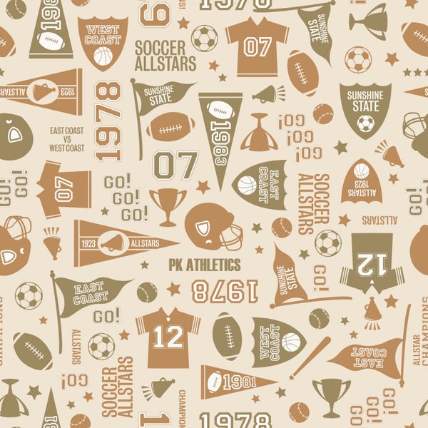 Muster mit Sportmotiven