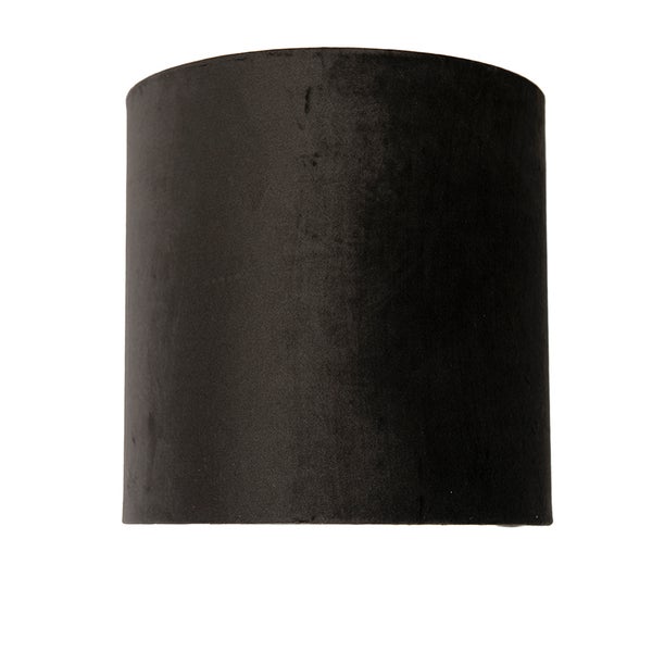 Velour Lampenschirm schwarz 20/20/20 mit goldener Innenseite