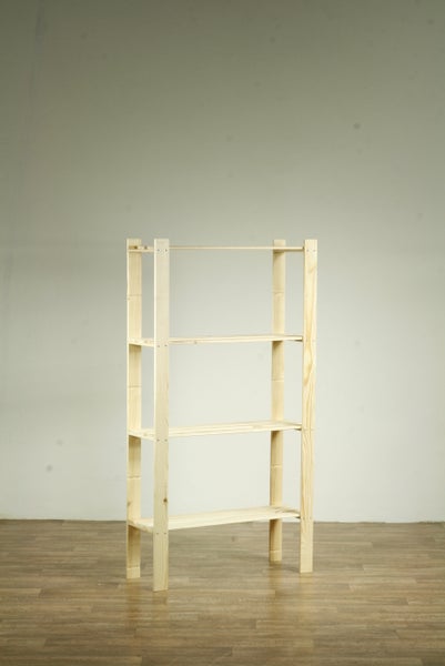 PROREGAL Holzregal Pinepeak HxBxT 150 x 80 x 28 cm 4 Fachboden 1,2 cm Dickes Kiefernholz Natur