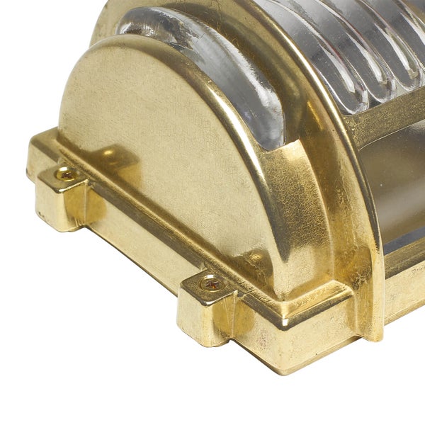 Messing Wandleuchte mit klarem Glas