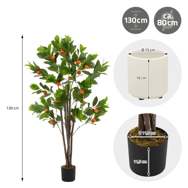 Künstlicher Orangenbaum, 130 cm hoch