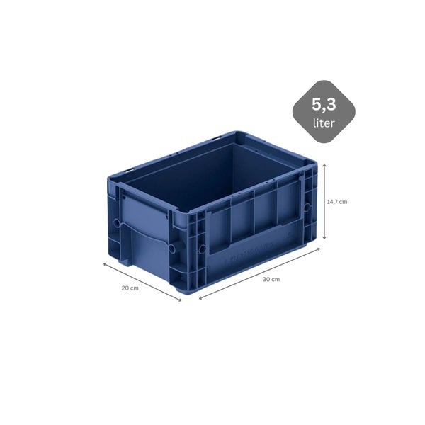 PROREGAL SparSet 10 x VDA KLT Kleinladungsträger Mit Verbundboden HxBxT 14,7 x 20 x 30 cm 5,3 Liter KLT Transportbox Transportbehälter Stapelbehälter