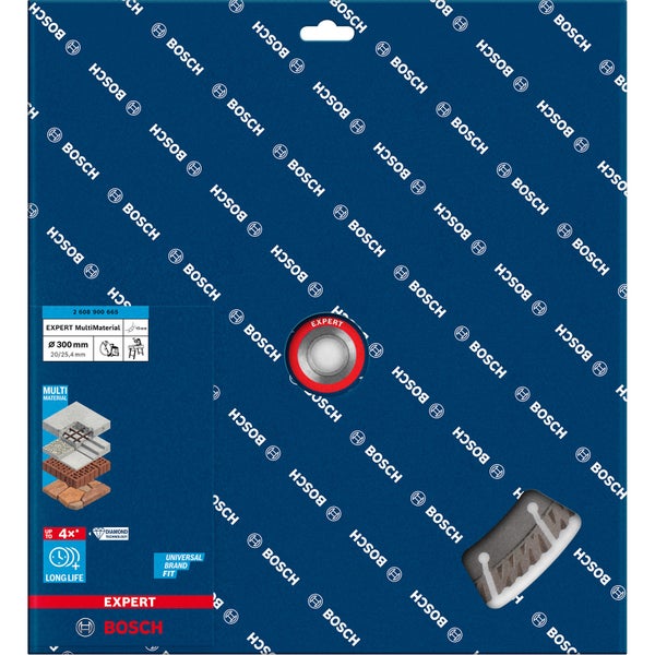 Bosch Expert MultiMaterial Diamanttrennscheiben 300 x 20/25,40 x 3 x 15 mm - 2608900665