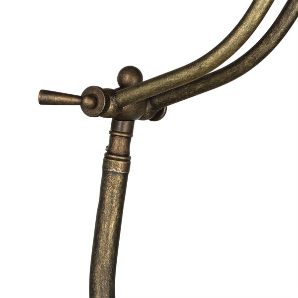 Detail einer Metall Tischleuchte