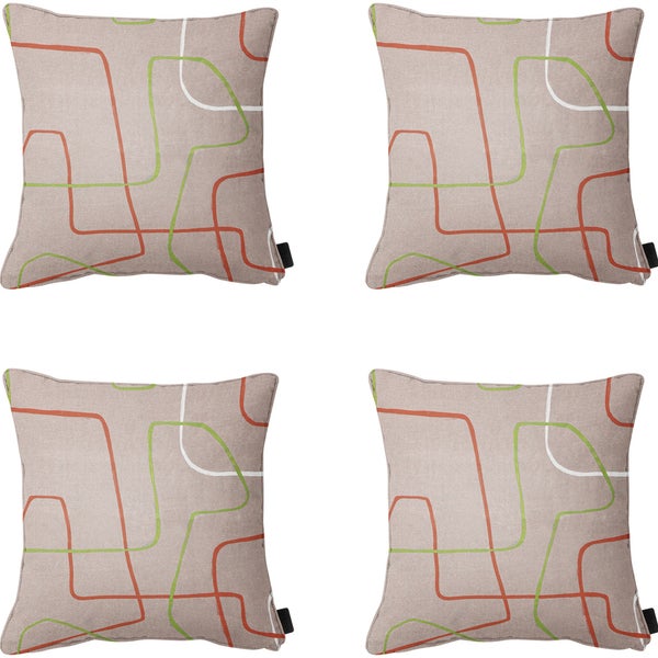 Dekokissen Joah terra - Ca. 50x50 cm - 4er-Set