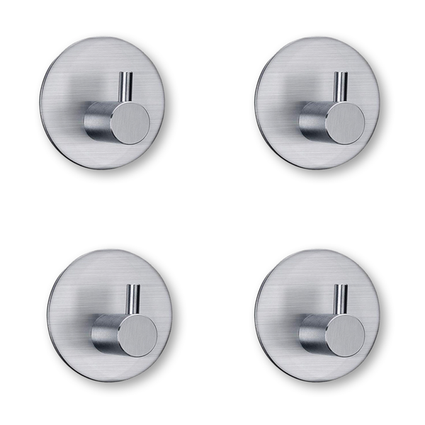 EAVY Handtuchhaken Edelstahl Silber Selbstklebend 4er pack