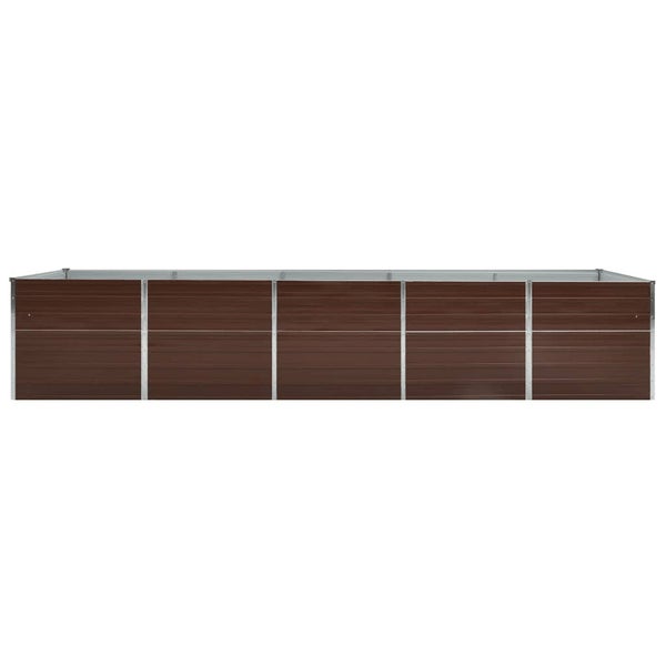 Hochbeet aus Metall mit Holzoptik