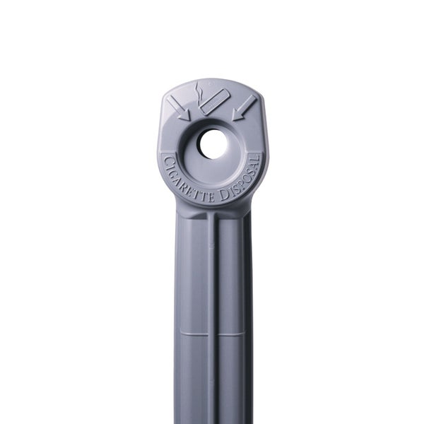 PROREGAL Sicherheits Standascher Standaschenbecher aus Kunststoff 15 Liter Innenbehälter Selbstlöschend HxB 98 x 42 cm Grau