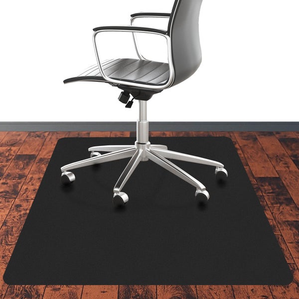 Bodenschutzmatte PE CHROMA - Schwarz - 90x120 cm - Hartboden - Bunte Schutzmatte als Unterlage für Bürostuhl