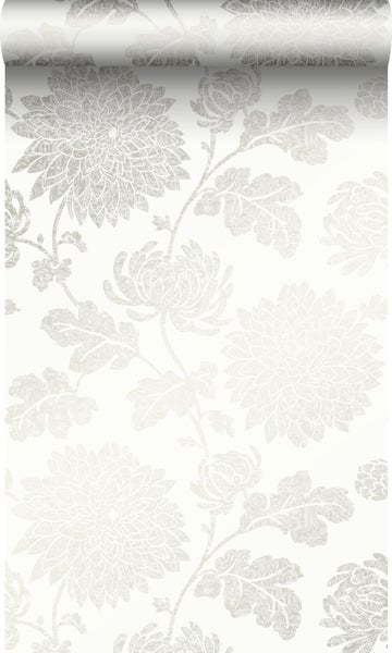 Origin Wallcoverings Tapete Blumen Weiß - 53 cm x 10.05 m - 326146
