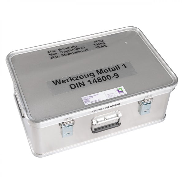 Werkzeugkoffer aus Metall, maximale Beladung 40 kg