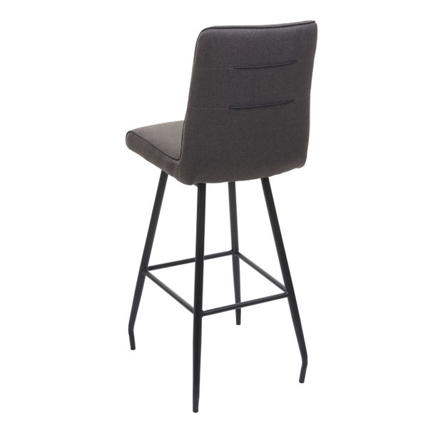 Barhocker mit Stoffbezug und Metallgestell