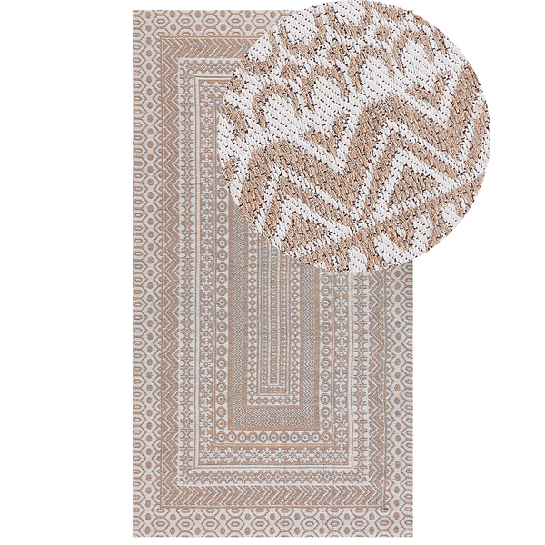 Teppich BAGLAR Weiß 80 x 150 cm Jute