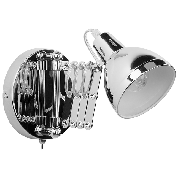 Technische Zeichnung einer Scherenleuchte mit Maßangaben