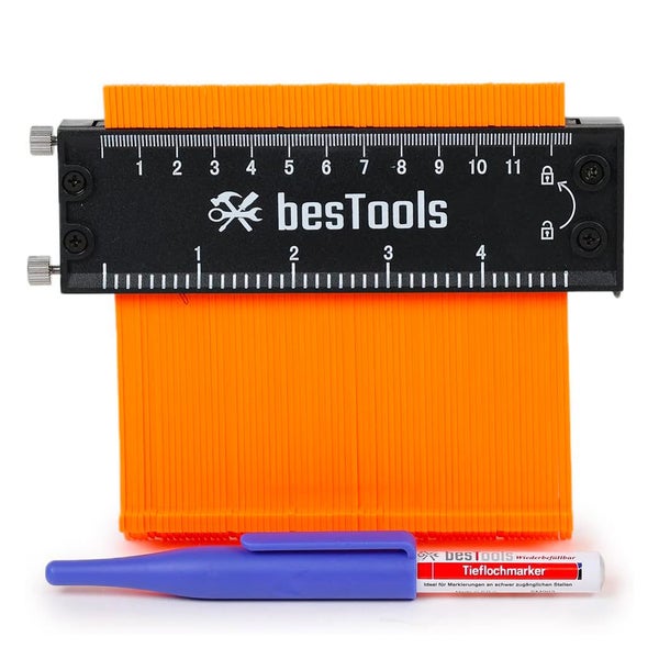 Konturenlehre mit Feststellfunktion von besTools inklusive Tieflochmarker