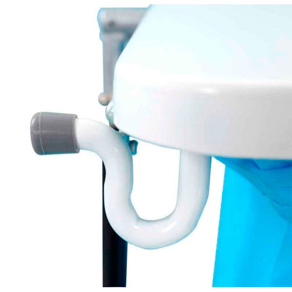 PROREGAL Abfallsackständer Mit Deckel und Fußpedal 60 Liter HxBxT 88 x 37 x 44 cm Weiß