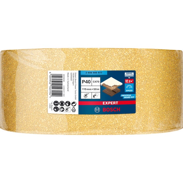 Bosch Expert C470 Schleifpapierrolle zum Handschleifen 115 mm x 50 m G 40 - 2608900977
