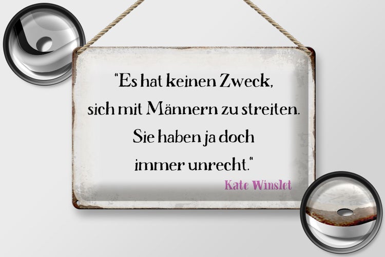 Blechschild Spruch 30x20cm keinen Zweck sich mit Männern