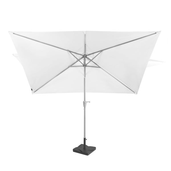 VONROC Premium Sonnenschirm Balkon - Neigbar, Rechteckig, 200X300CM - Sonnenschutz für Terrasse & Garten - Sonnenschirm groß inklusive Schutzhülle - Rapallo Weiß