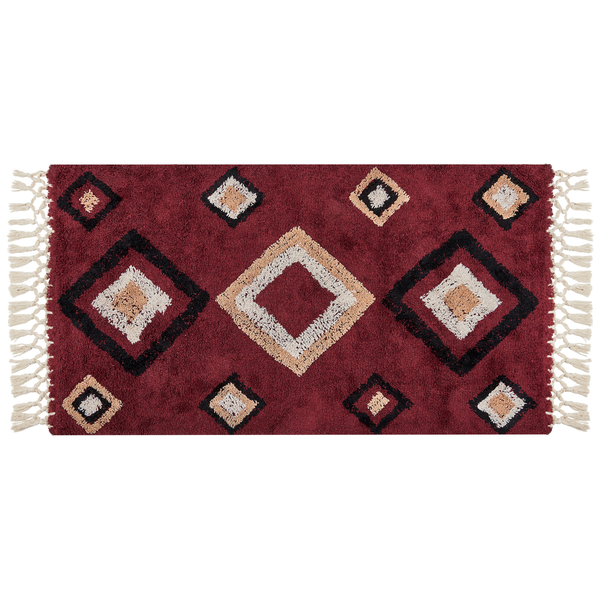 Teppich SIIRT Rot 80 x 150 cm Baumwolle