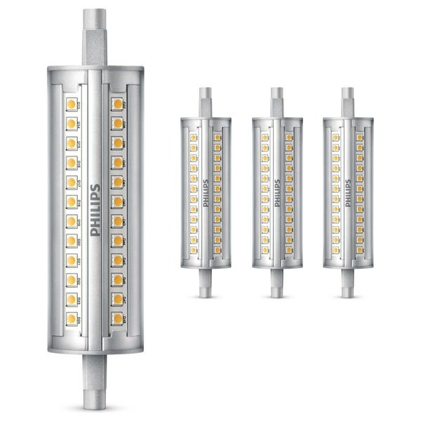 Philips LED Lampe ersetzt 100W, R7s Röhre R7s-118 mm, warmweiß, 1600 Lumen, dimmbar, 4er Pack