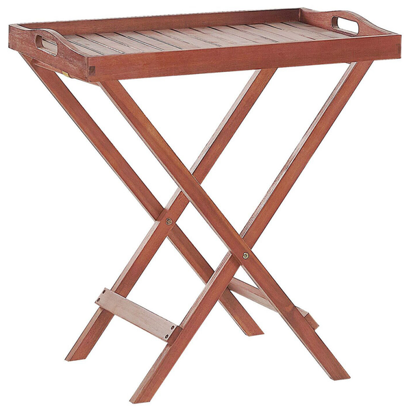 Outdoor Beistelltisch TOSCANA Akazienholz Dunkelbraun