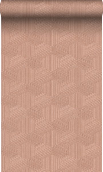 Origin Wallcoverings Öko-Strukturtapete 3D-Muster Terrakottarosa - 50 x 900 cm - 347995