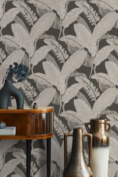 Tapete Braun Beige Floral Modern Natur für Wohnzimmer Schlafzimmer Küche MADE IN GERMANY 10,05 x 0,53m
