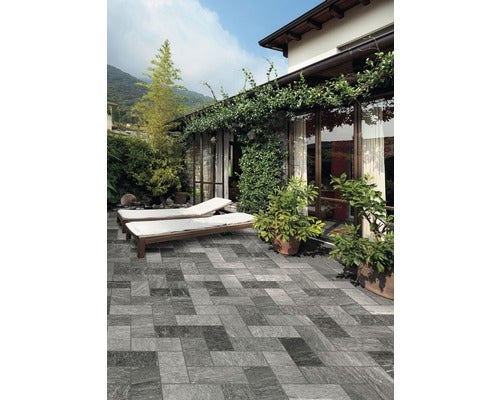 Feinsteinzeug Wand- und Bodenfliese Pietra di Vals mix cold 15,3x31 cm