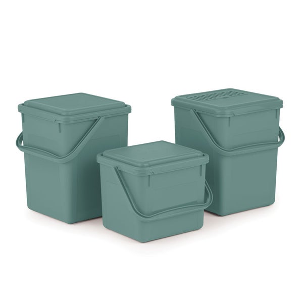 PROREGAL Robuster Modularer Wertstoffsammler Mit Runder Einwurföffnung 100 Liter HxBxT 89 x 38 x 38 cm Verzinkter Stahl Lichtgrau Braun