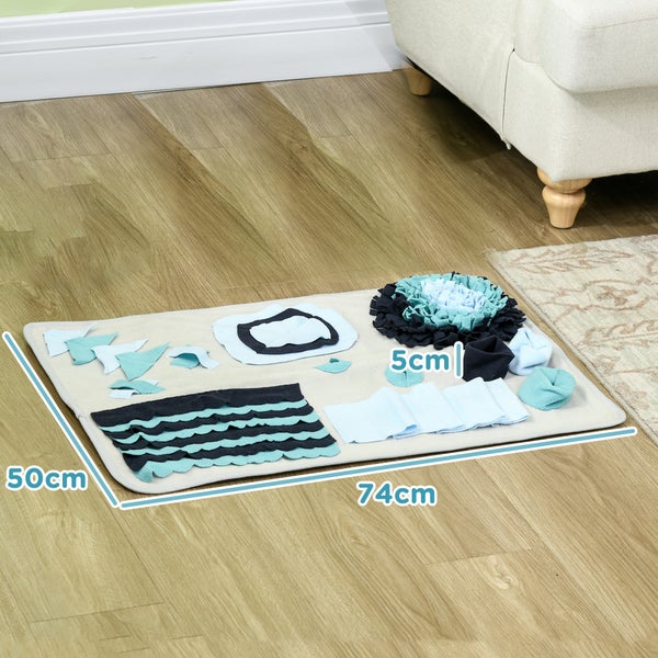 PawHut Hundematte, 74L x 50B x 5H cm, Polyester, Mischgrau