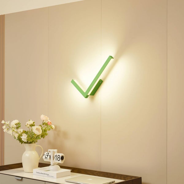 Lucande LED Check dimmbar (Modern) in Grün aus Metall (1 flammig, ) Wohnzimmerleuchte