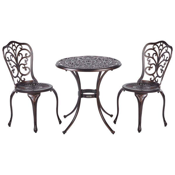 Bistro Set TRIORA/ANDALO Metall Braun