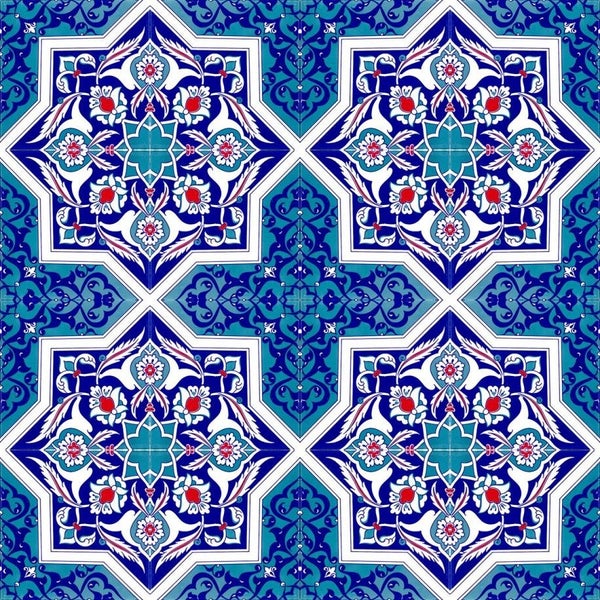 Türkische Fliesen Keramik 20x20 Mehtap - Keramische Wandfliesen für Bad und Küche im Mosaikstil | Packung mit 12 dekorativen Keramikfliesen 0,48 m2