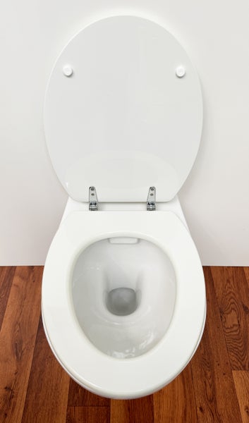 Design WC Sitz Relief Chicago, messingverchromte Scharniere