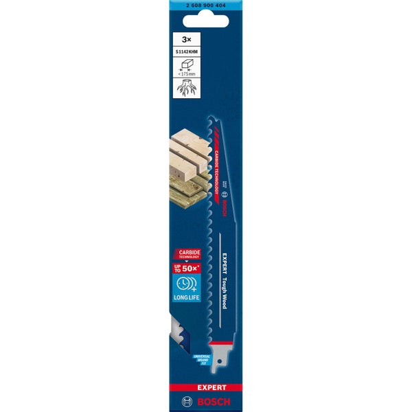 Bosch 3x Expert Tough Wood S 1142 KHM Säbelsägeblatt - 2608900404