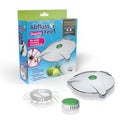 Abfluss-Fee Set mit Abflussstopfen, integriertem Duft- und Reinigungsstein, Haarsieb und Verkaufsverpackung.