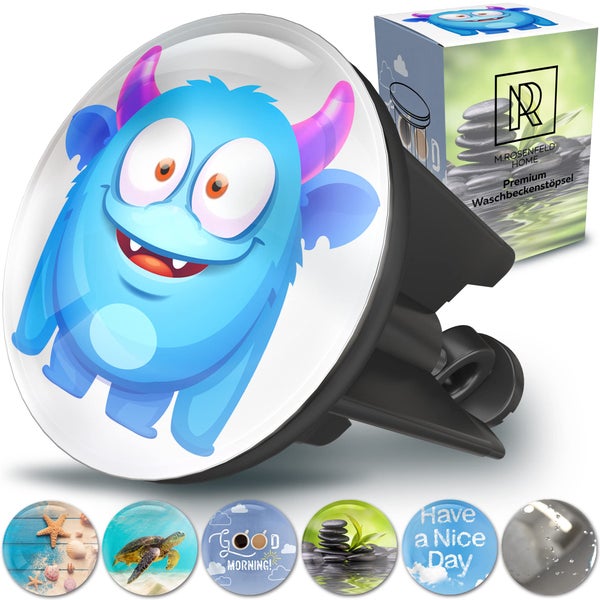 M. Rosenfeld Home Waschbeckenstöpsel mit Monster-Motiv