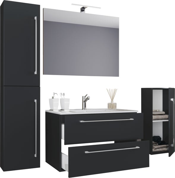 5-tlg. Waschplatz Waschtisch Badinos Schublade SP