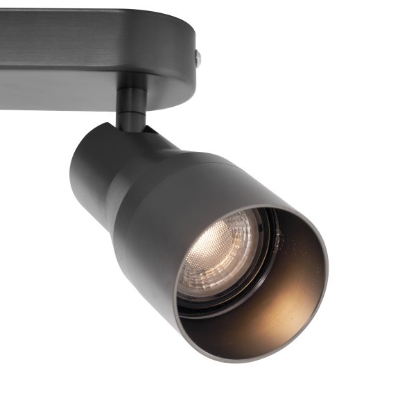 Runde Deckenleuchte Gunmetal GU10 50mm 3-flammig - Stanley