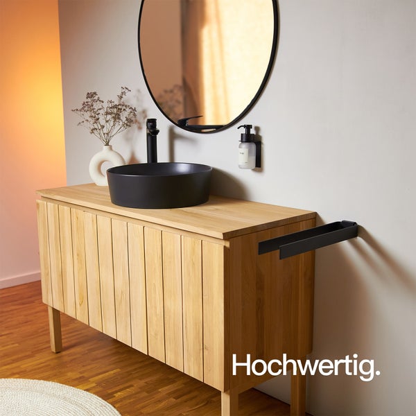 Designfabrik Hamburg Handtuchhalter doppelarm Wand zweiarmig Schwarz  42cm