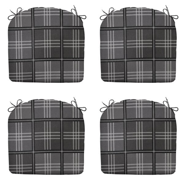 Sitzkissen Patchy grau - Ca. 46x48 cm - 4er-Set