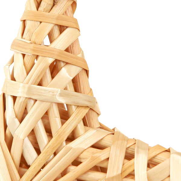 Detailansicht eines Sterns aus Holzspänen